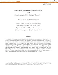 S-Duality, Noncritical Open String and Noncommutative Gauge Theory 1