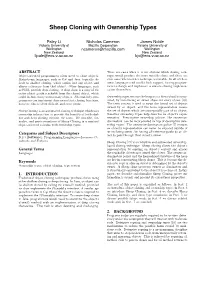 Sheep Cloning with Ownership Types