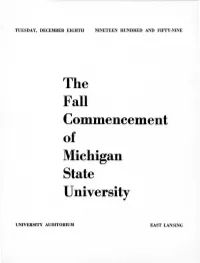 The Commencement of Michigan State University
