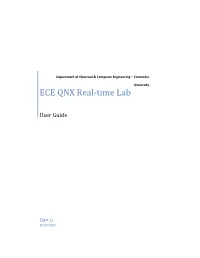 ECE QNX Real-Time Lab