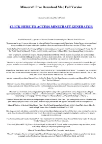 Minecraft Free Download Mac Full Version