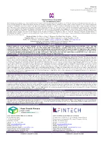 Prospectus Dated August 12, 2020 Please Read Section 26 of the Companies Act, 2013 Fixed Price Issue