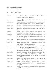 Select Bibliography