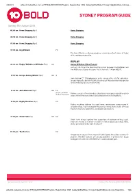Sydney Program Guide