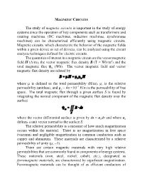 The Study of Magnetic Circuits Is Important in the Study of Energy