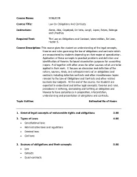 XOBLICON Course Title: Law on Obligations and Contracts Instructors