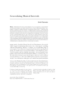 Generalizing Musical Intervals
