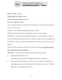 1 Billing Code: 3410-34-P Department Of