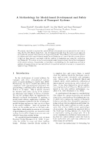 A Methodology for Model-Based Development and Safety Analysis of Transport Systems