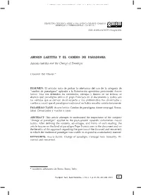 Amoris Laetitia and the Change of Paradigm