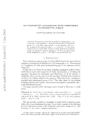 Arxiv:Math/0504345V3 [Math.GT] 7 Jun 2005 H Eodato Rtflyakolde Upr Rmthe from Support Acknowledges Gratefully Author Second the [6]