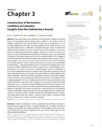 Construction of the Eastern Cordillera of Colombia: Insights from the Sedimentary Record