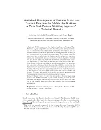Intertwined Development of Business Model and Product Functions for Mobile Applications: a Twin Peak Feature Modeling Approach