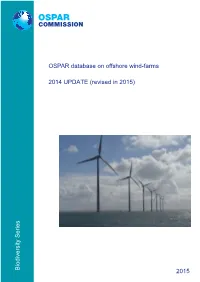 OSPAR Database on Offshore Wind-Farms, 2014 Update