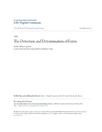 The Detection and Determination of Esters