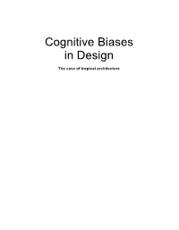 Cognitive Biases in Design