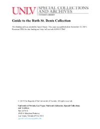 Guide to the Ruth St. Denis Collection