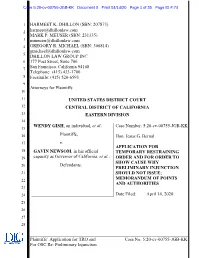 Plaintiffs' Application For
