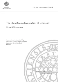 The Hamiltonian Formulation of Geodesics