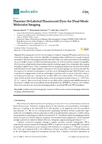 Fluorine-18-Labeled Fluorescent Dyes for Dual-Mode Molecular Imaging