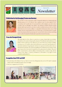 I Q a C Newsletter INTERNAL QUALITY ASSURANCE CELL Accredited at a Grade with CGPA 3.53 by NAAC
