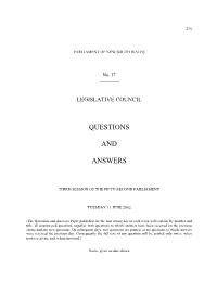 Questions and Answers