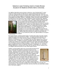 Selective Laser Sintering Used to Create Bronze Sculpture for Basilica at Notre Dame University