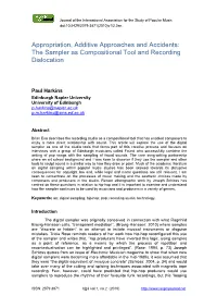 The Sampler As Compositional Tool and Recording Dislocation