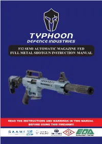 Typhoon F12 Owners Manual