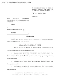 Filing # 131885989 E-Filed 08/02/2021 07:13:56 PM