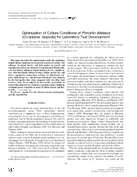 Optimization of Culture Conditions of Porcellio Dilatatus (Crustacea: Isopoda) for Laboratory Test Development Isabel Caseiro,* S