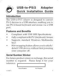 USB-To-PS/2 Adapter