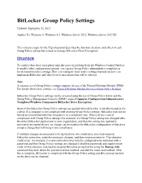 Bitlocker Group Policy Settings