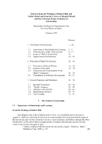 Extracts from the Writings of Bahá'u'lláh