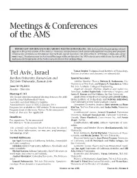 Meetings & Conferences of The
