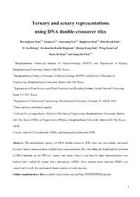 Ternary and Senary Representations Using DNA Double-Crossover Tiles