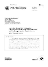 Agricultural Commodity Value Chains: the Effects of Market Concentration on Farmers and Producing Countries – the Case of Cocoa