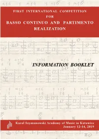 Basso Continuo and Partimento Realization