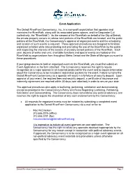 Event Application the Detroit Riverfront Conservancy, Inc., Is A