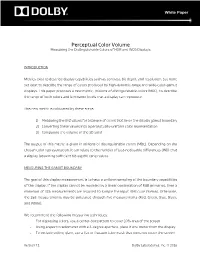 Measuring Perceptual Color Volume V7.1
