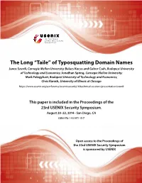 Of Typosquatting Domain Names