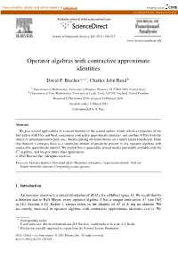 Operator Algebras with Contractive Approximate Identities