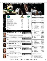 Tale of the Tape Wright State Vs. Manhattan