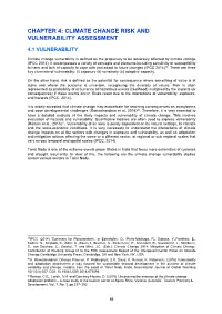 Chapter 4: Climate Change Risk and Vulnerability Assessment