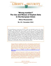 'Wrong Number?' the Use and Misuse of Asylum Data in the European Union