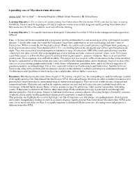 A Puzzling Case of Mycobacterium Abscessus