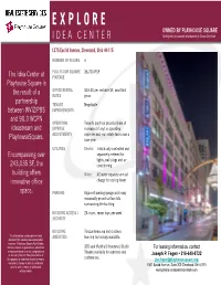 E X P L O R E OWNED by PLAYHOUSE SQUARE I D E a C E N T E R Participating in Economic Development in Greater Cleveland