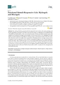 Functional Stimuli-Responsive Gels: Hydrogels and Microgels