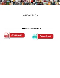 Html Email to Text