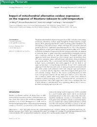 Impact of Mitochondrial Alternative Oxidase Expression on The